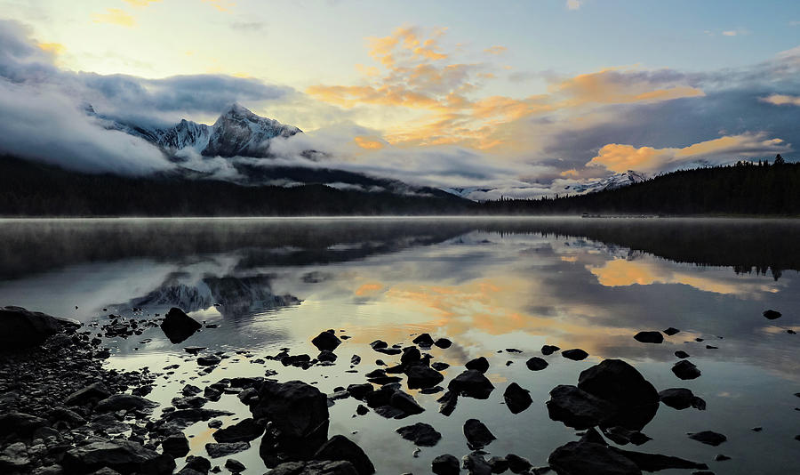 Morning On Maligne Lake Photograph by Dan Sproul
