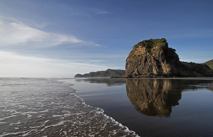 Morning on Piha Beach - North Island, New Zealand  Photograph by Spencer Bush