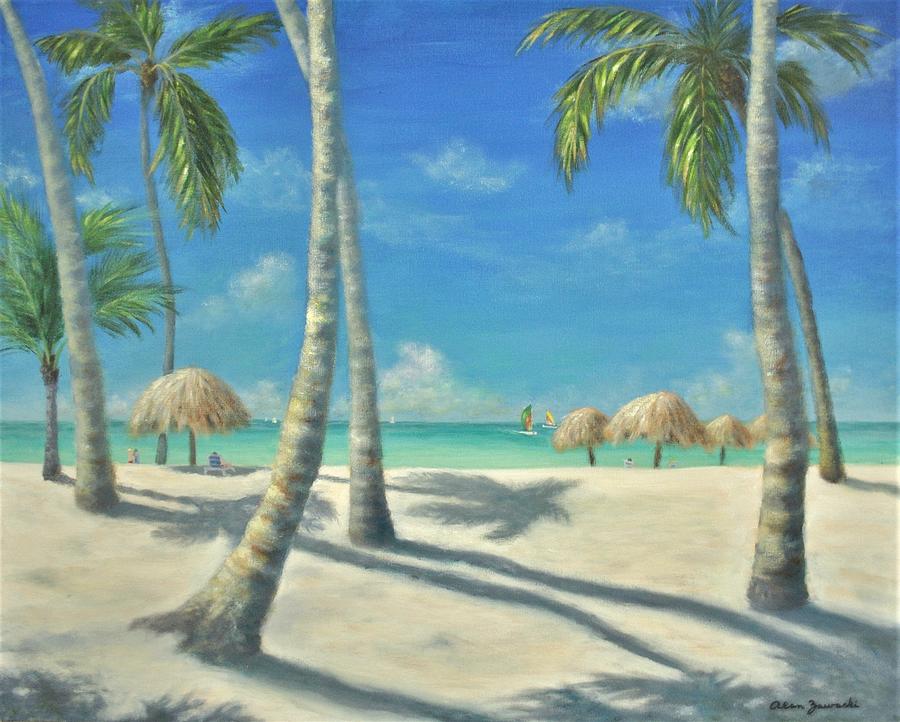 Morning on the Beach Painting by Alan Zawacki
