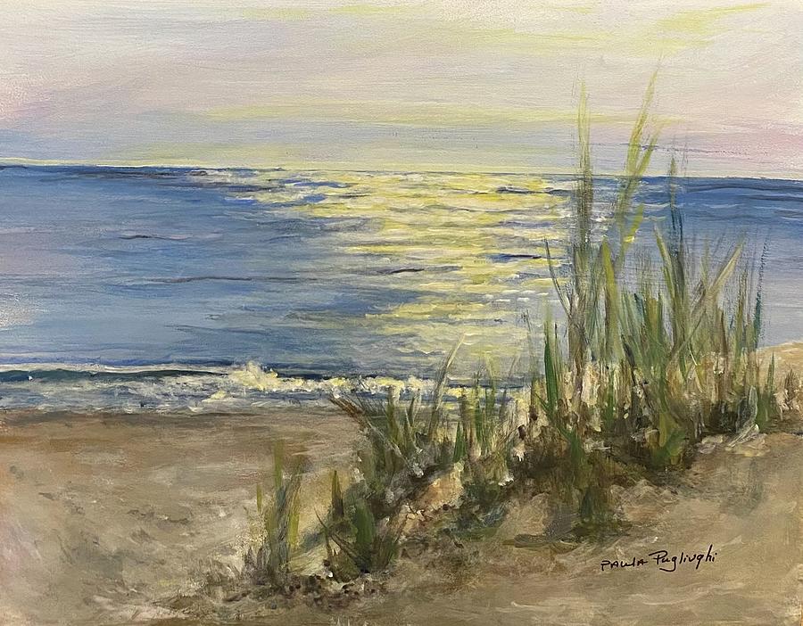 Morning On The Beach Painting by Paula Pagliughi