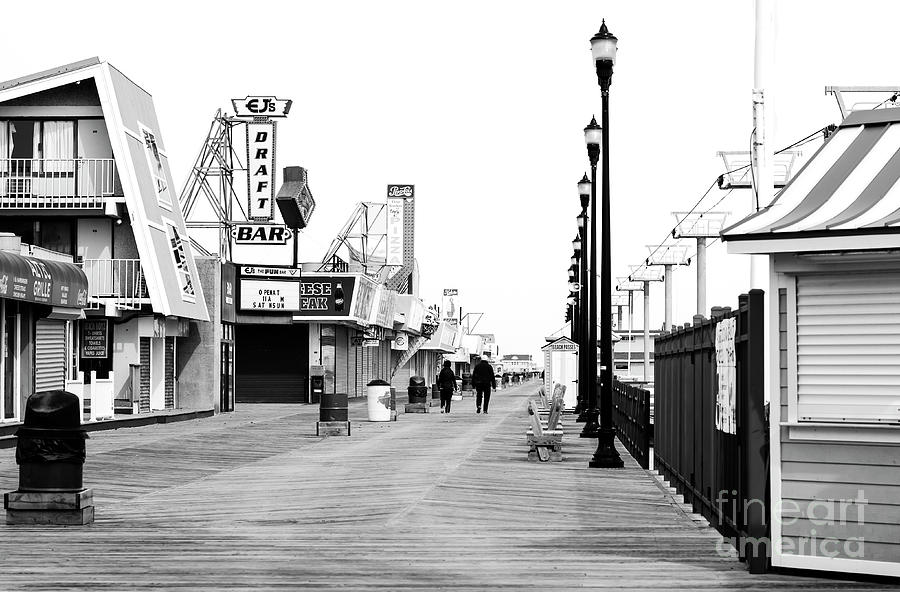 Morning on the Boardwalk at Seaside Heights Photograph by John Rizzuto