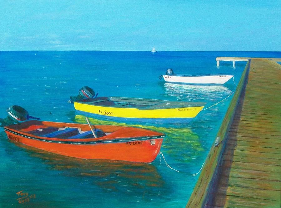 Morning on the Dock Painting by Tony Rodriguez