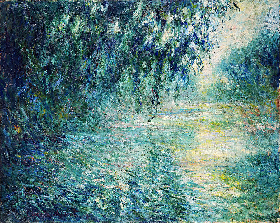 Morning on the Seine near Giverny Print Painting by JJ Art Collections ...