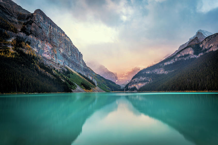 Morning over Lake Louise Photograph by Andrew Soundarajan