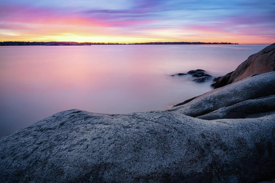 Morning Pastels,Stage Fort Gloucester MA.  Photograph by Michael Hubley