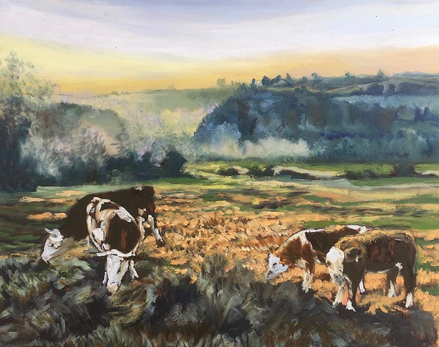 Morning pasture Painting by Svetislav Meandzija | Fine Art America