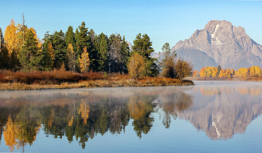 Morning Reflections at Oxbow Bend Photograph by Robert Carter