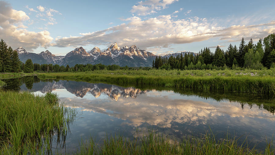 Morning Reflections at Schwabacher Landing Photograph by Constance Puttkemery