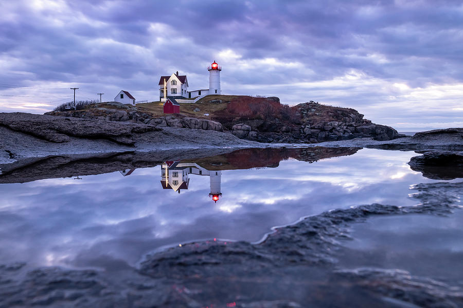 Lighthouse Photograph - Morning Reflections by John Cannon