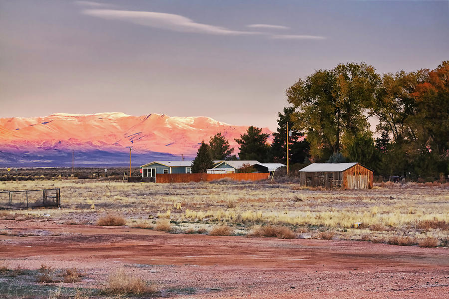 Morning snow on Nevada-Oregon border Photograph by Tatiana Travelways