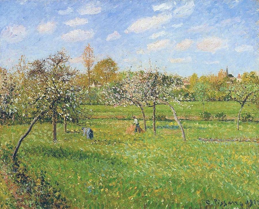 Morning Spring Grey Weather Eragny 1900  By Camille Pissarro 1830 1903 Painting