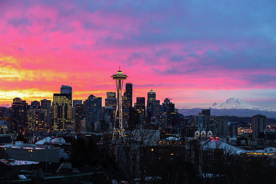 Morning Sun in Seattle Photograph by Yoshiki Nakamura