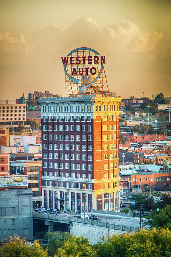 Morning Sun on Western Auto Building Photograph by Gerri Bigler