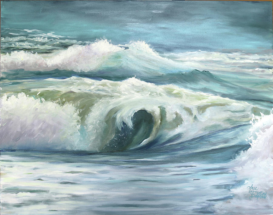 Morning Surf Painting by Sue Appleton Dayton