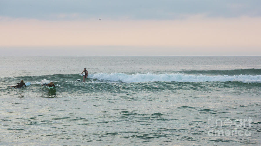 Morning surfing on Cape Cod Photograph by Agnes Caruso