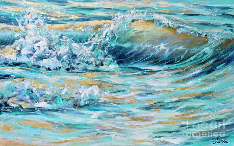 Morning Swell Painting by Linda Olsen