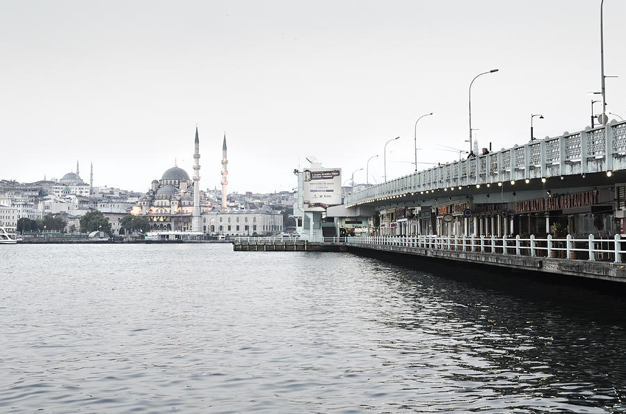 Morning time at Galata Bridge, Istanbul Photograph by Tanatat pongphibool ,thailand