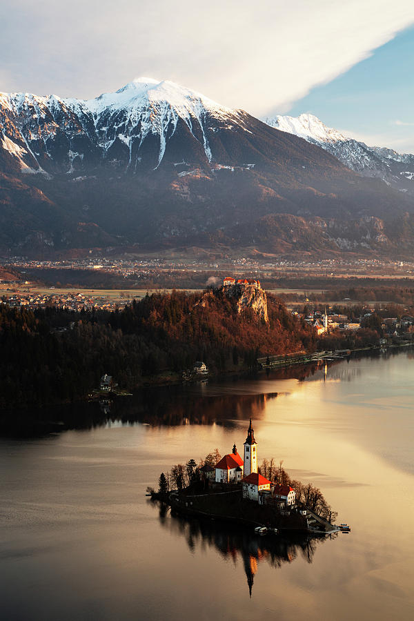 Morning view of Lake Bled from Mala Osojnica Photograph by Ian Middleton