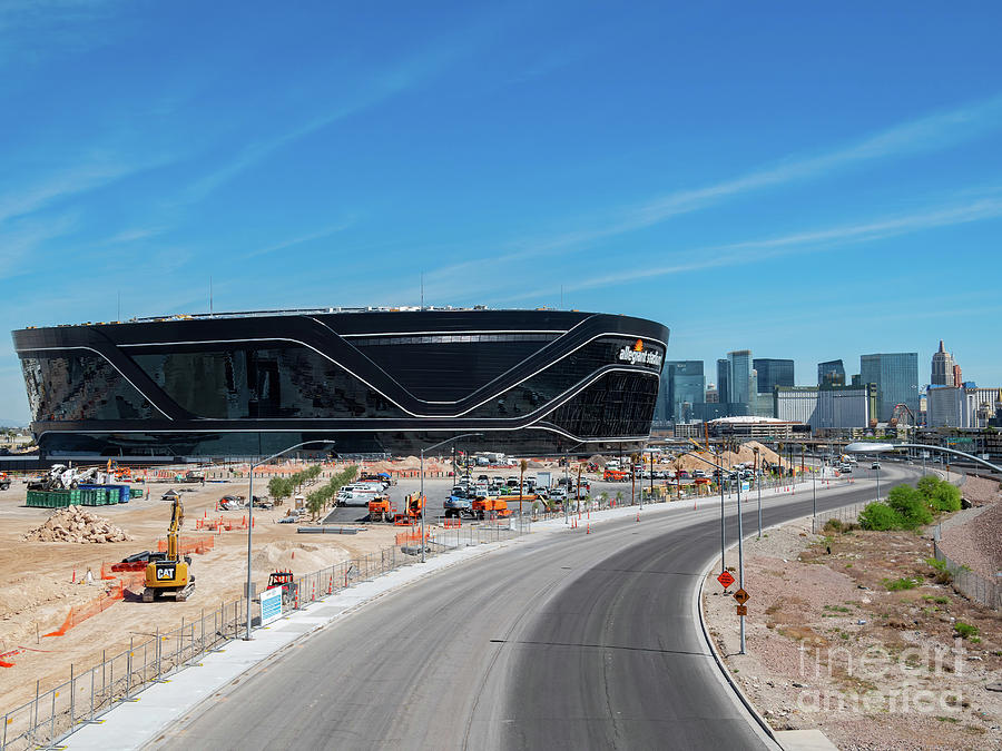 Las Vegas Photograph - Morning view of the almost finished Allegiant Stadium with the s by Chon Kit Leong