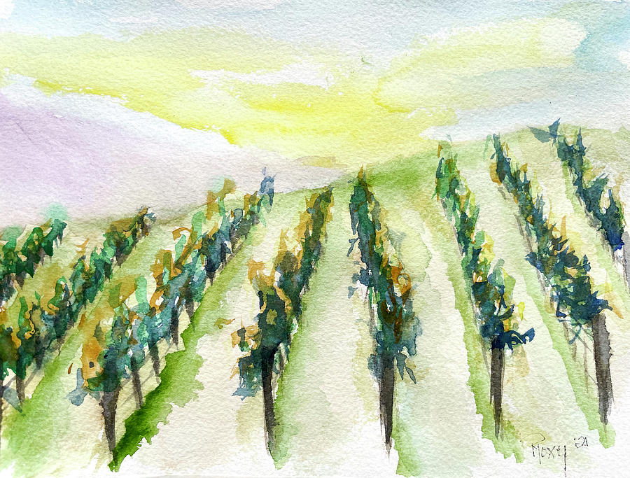 Morning Vines Painting by Roxy Rich