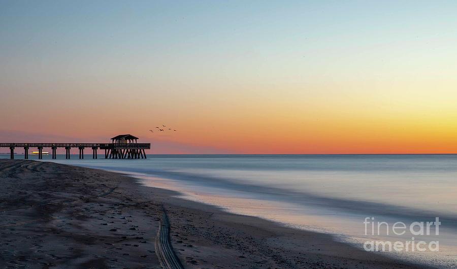 Pier Photograph - Morning Walk by Laurinda Bowling