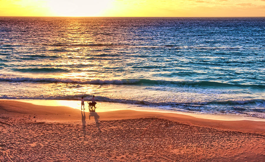 Morning walk on the beach Photograph by Tatiana Travelways