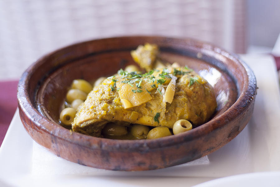 Moroccan Chicken Tajine Dish Photograph by H.Klosowska