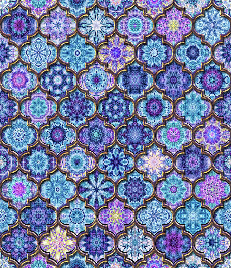 teal and purple pattern
