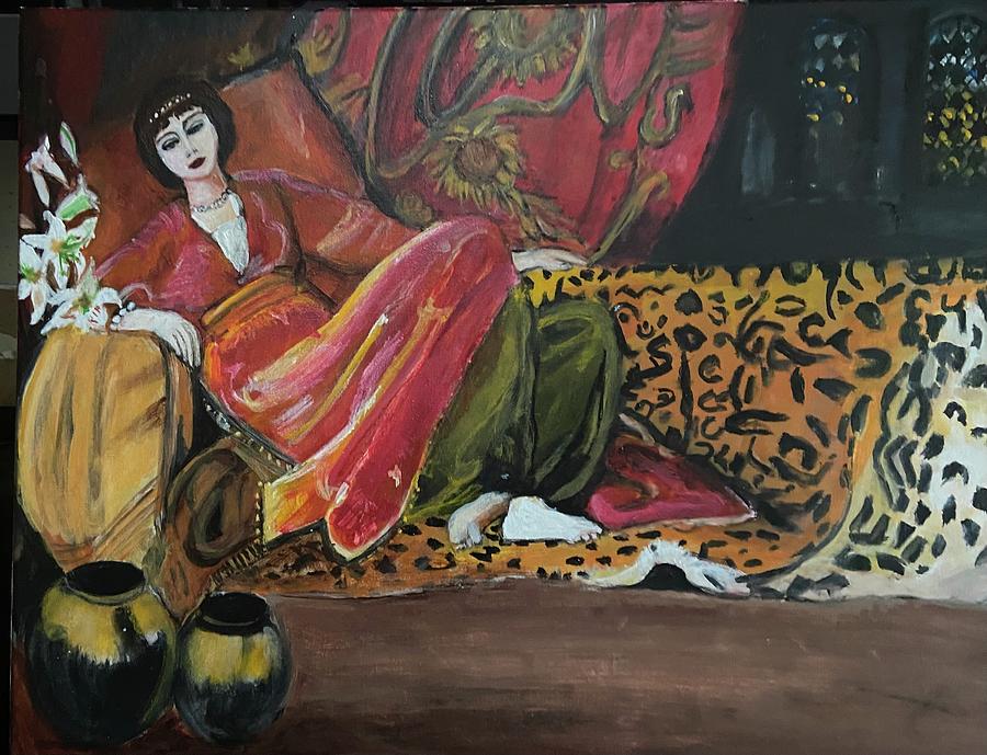 Moroccan Woman Painting by Denice Palanuk Wilson