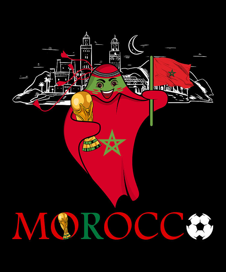 Morocco WC 2022 Costume Morocco Football Team Soccer Digital Art by ...