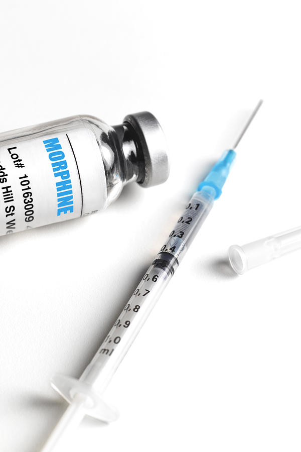 Morphine injection Photograph by Peter Dazeley Morphine injection Photograph by Peter Dazeley