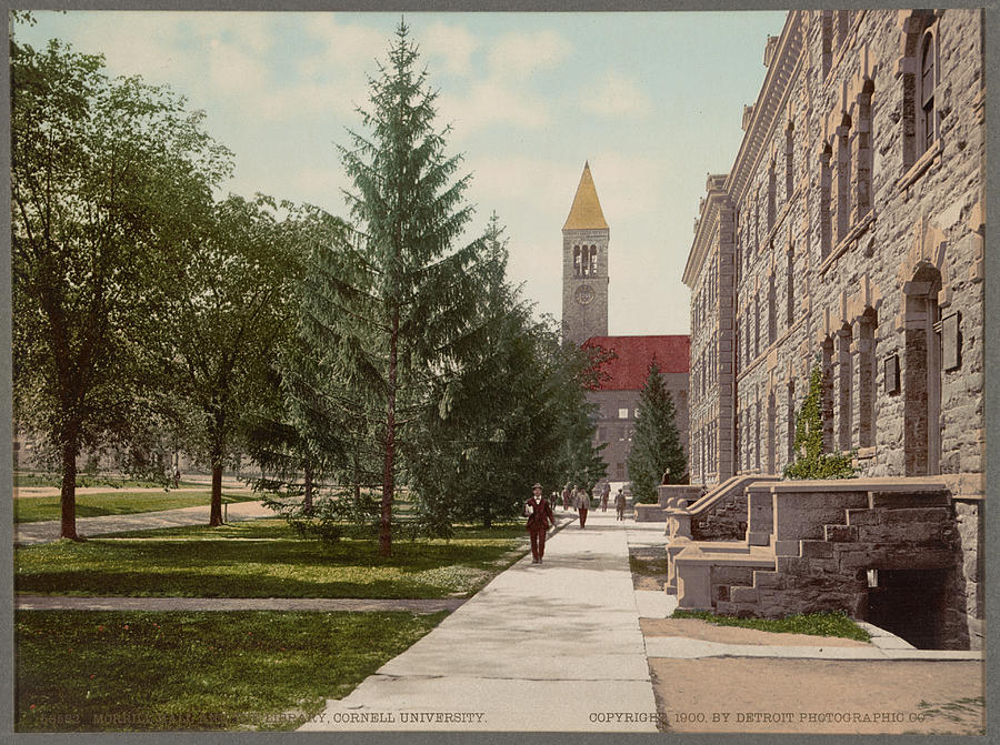 Claude Monet Painting - Morrill Hall And The Library Cornell University Afcb50 by MotionAge Designs