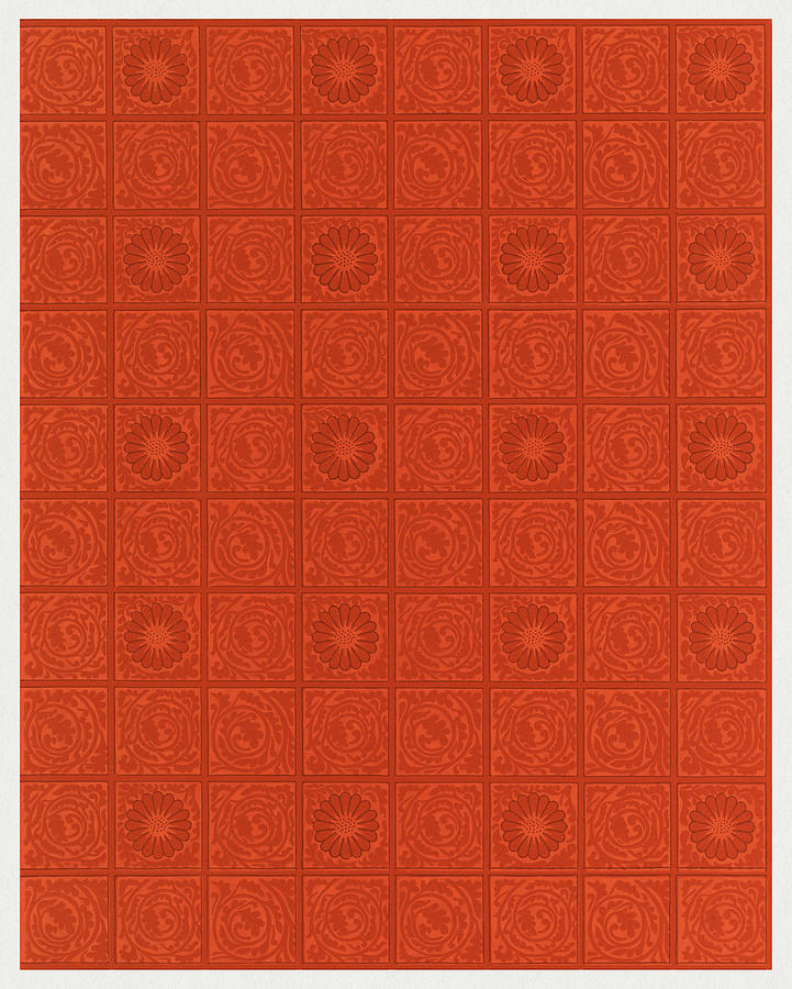 Diaper Rectangular Pattern, 1870 Painting by William Morris