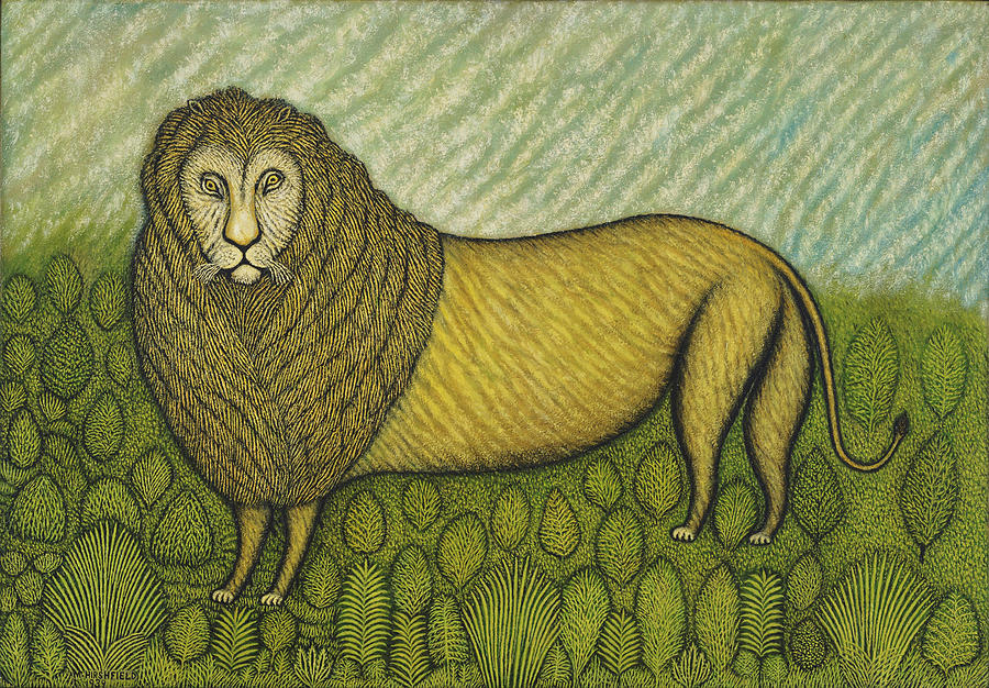 Morris Hirshfield Lion Painting by MotionAge Designs