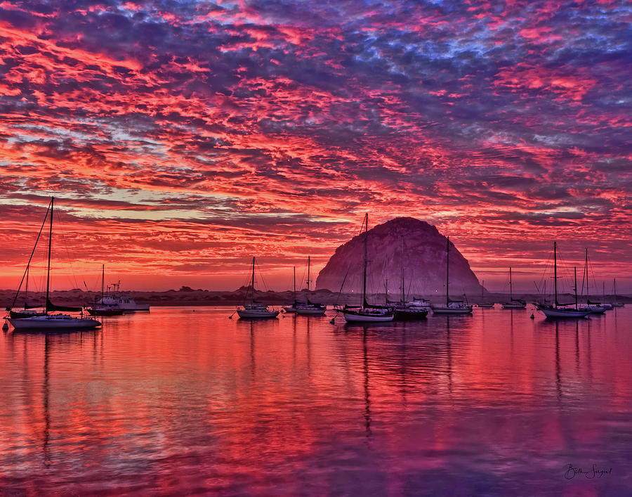 Morro Bay on Fire Photograph by Beth Sargent