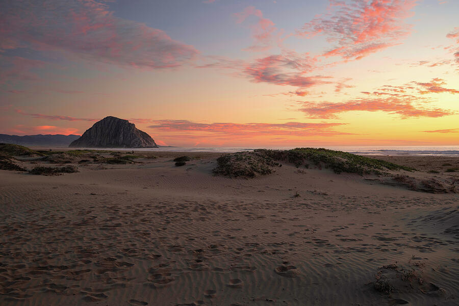 Morro Rock Beach Sunset Photograph by Matthew DeGrushe