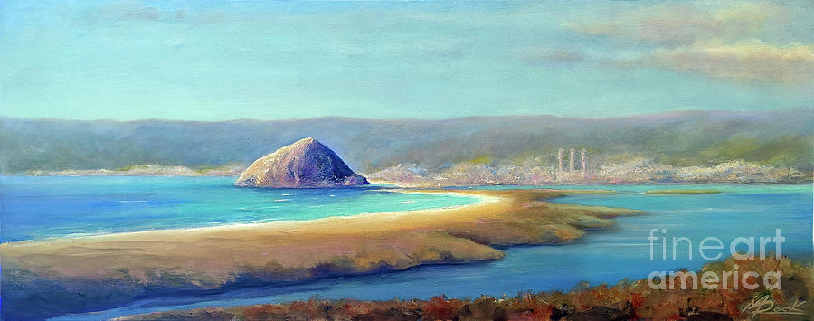 Morro Rock By The Bay 1 Painting by Michael Rock