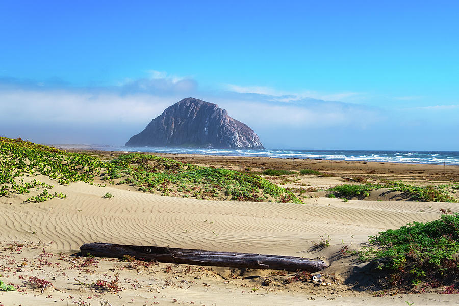 Morro Rock from the Beach Photograph by Matthew DeGrushe