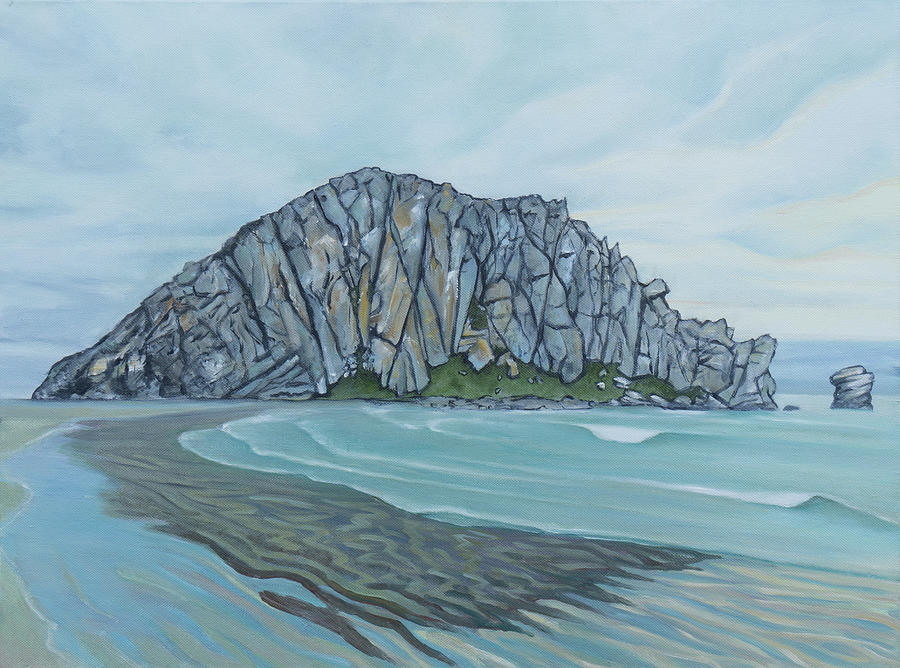 Morro Rock  Painting by Whitney Palmer