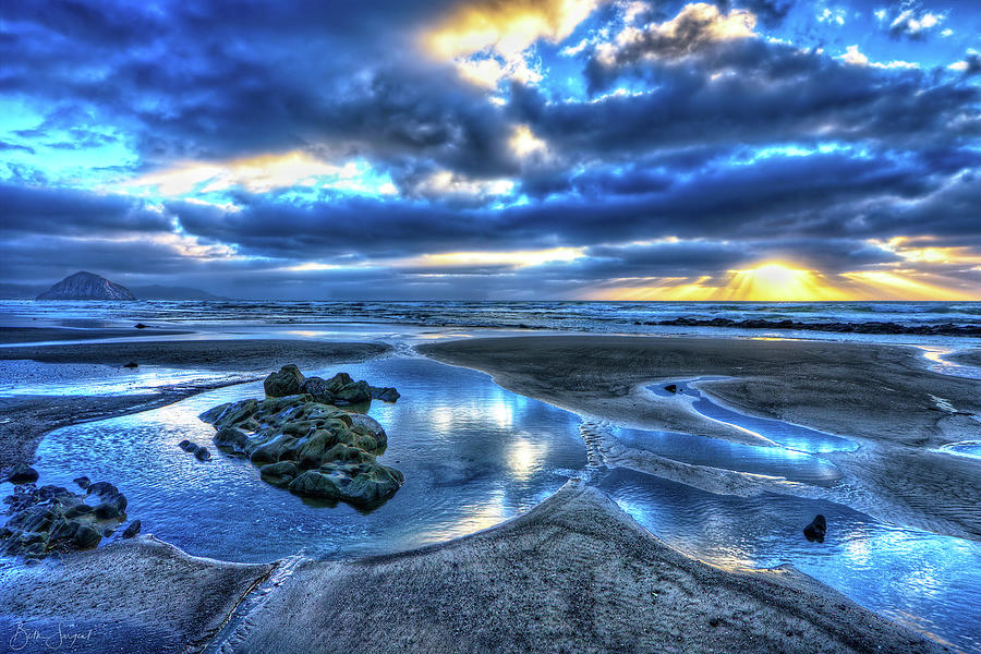 Morro Strand Reflections Photograph by Beth Sargent