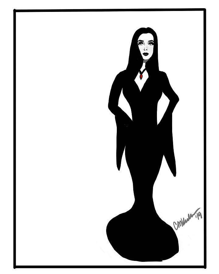 Morticia Adamms Digital Art by Christina Kulzer - Pixels