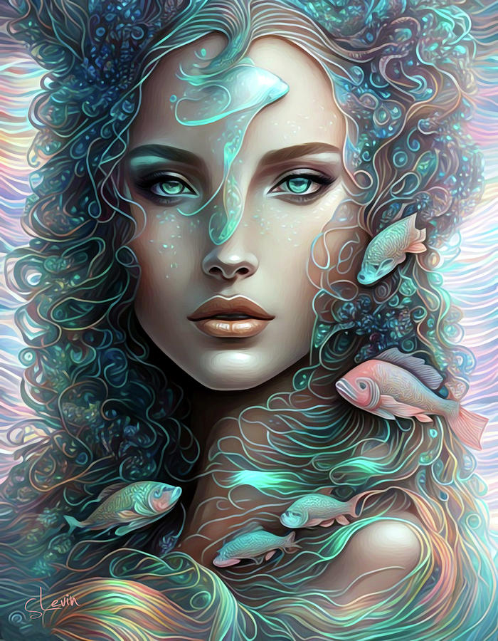 Morushka Water Goddess Digital Art by S Art - Fine Art America