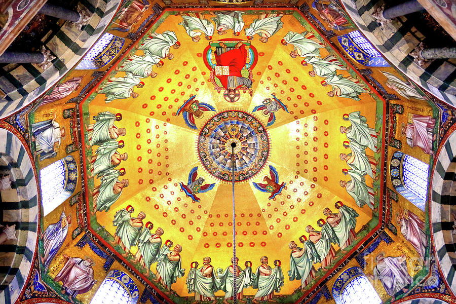 Mosaic Ceiling, Aachen Cathedral Photograph By Douglas Taylor - Fine ...