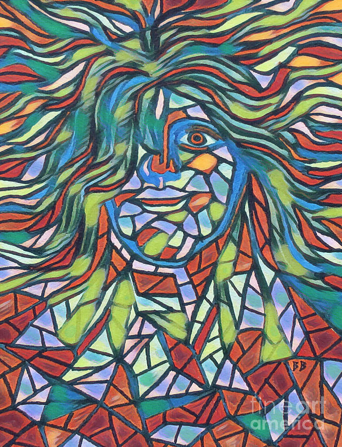 Mosaic Man 1 Painting by Bradley Boug
