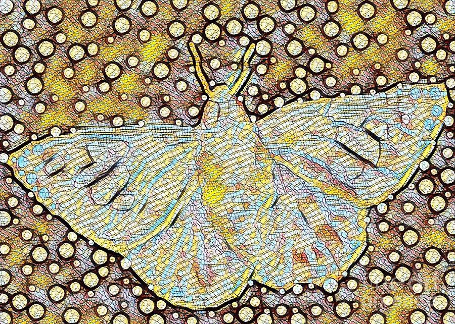Mosaic Moth Digital Art by Bradley Boug