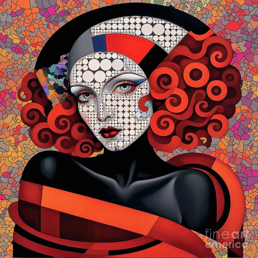 Mosaic Style Abstract Portrait - 03823-SA1A Digital Art by Philip Preston Mosaic Style Abstract Portrait - 03823-SA1A Digital Art by Philip Preston