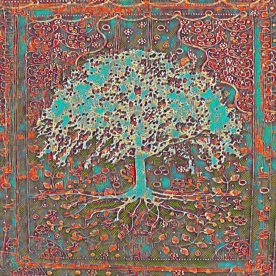 Mosaic Tree  Digital Art by Amelia Carrie