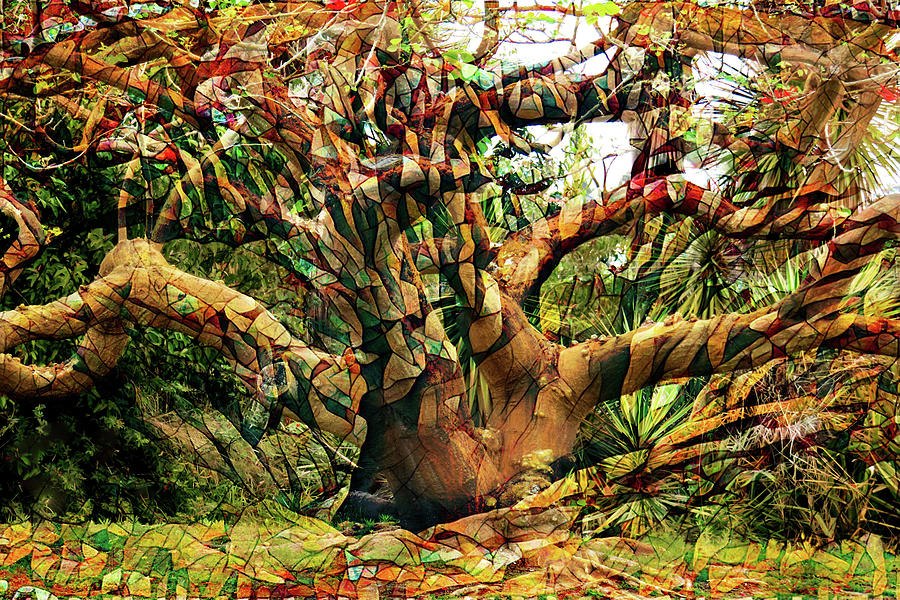 Mosaic Tree Digital Art by Lisa Yount
