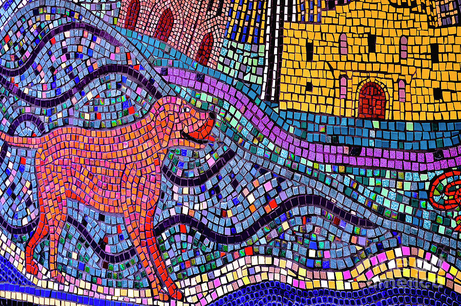 Mosaic With Dog Photograph by Frances Ann Hattier