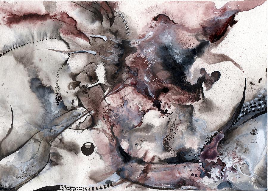 Inks Painting - Mosakambe Kutengo by Wolfgang Schweizer Inks Painting - Mosakambe Kutengo by Wolfgang Schweizer